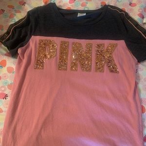 NWOT pink vs bling tee